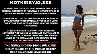 Deep Anal Penetration And Prolapse Display At A Public Beach