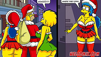 Dans L'Esprit Du Don De Noël, Un Homme Fait Don De Sa Femme Aux Moins Fortunés Dans Ce Hentai Risqué Sur Le Thème Des Simpson