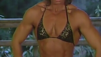 Joanne Mccartney'S Indoor Modeling Session In Gold And Black Bikinis