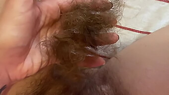 Intense Up Close View Of Shaving My Large Clit And Hairy Cunt