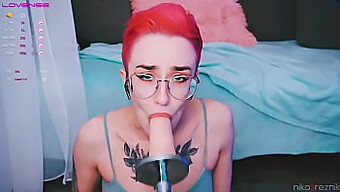 Adorable Tomboy Receives Oral Pleasure From A Sex Toy