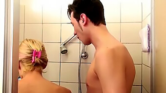 Step-Mother Assists Son In Shower And Persuades Him To Have Sex