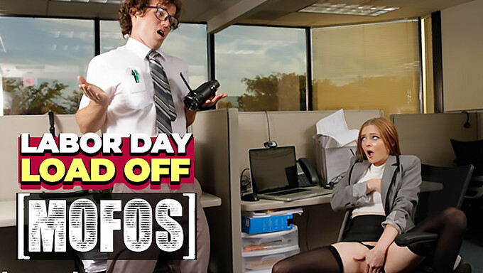 Ava Hardy's steamy office solo turns into intense Robby Apples' pounding