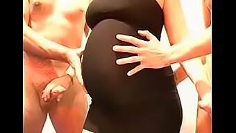 Black-Dressed Pregnant Woman Gets Gangbanged And Covered In Cum