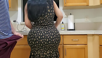 Voluptuous Stepmom Indulges In Kitchen Encounter With Her Well-Endowed Stepson