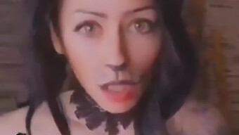 Inked Vixen Dressed As A Cat For Halloween