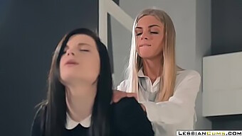 Glamorous Lesbian Foot Fetish With Strapon And Heels